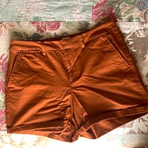 Burnt orange high waisted shorts